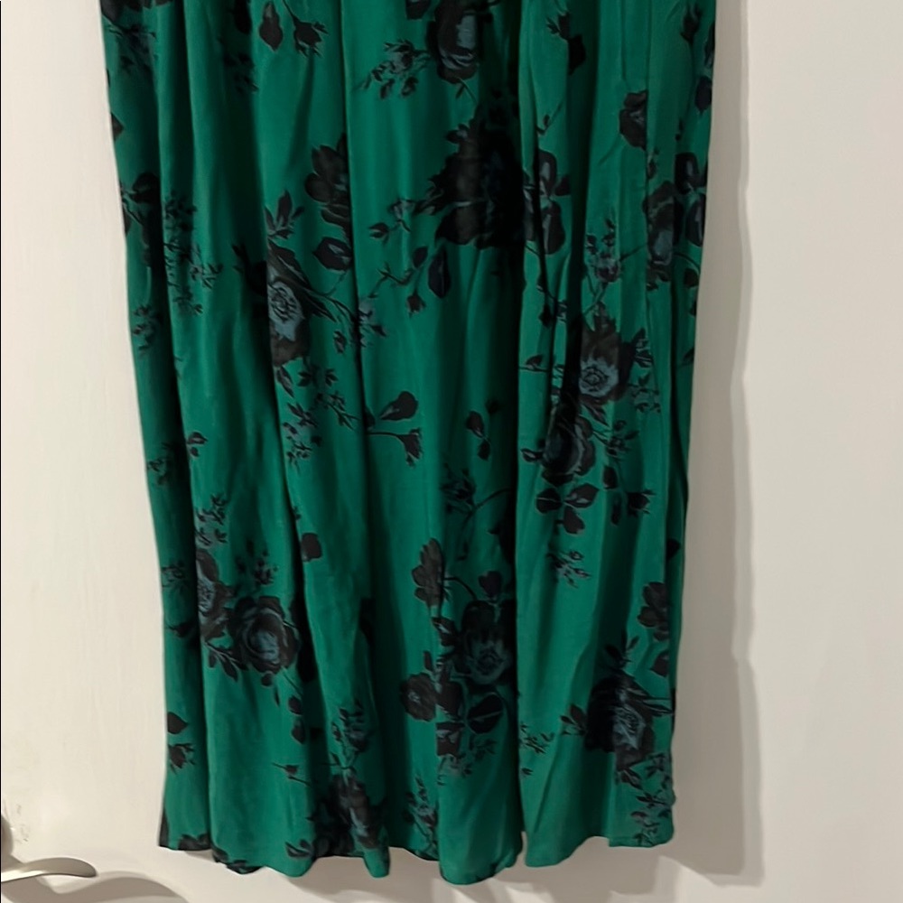 Band of the Free Green Rose Midi Skirt with Slit - Picture 6 of 7